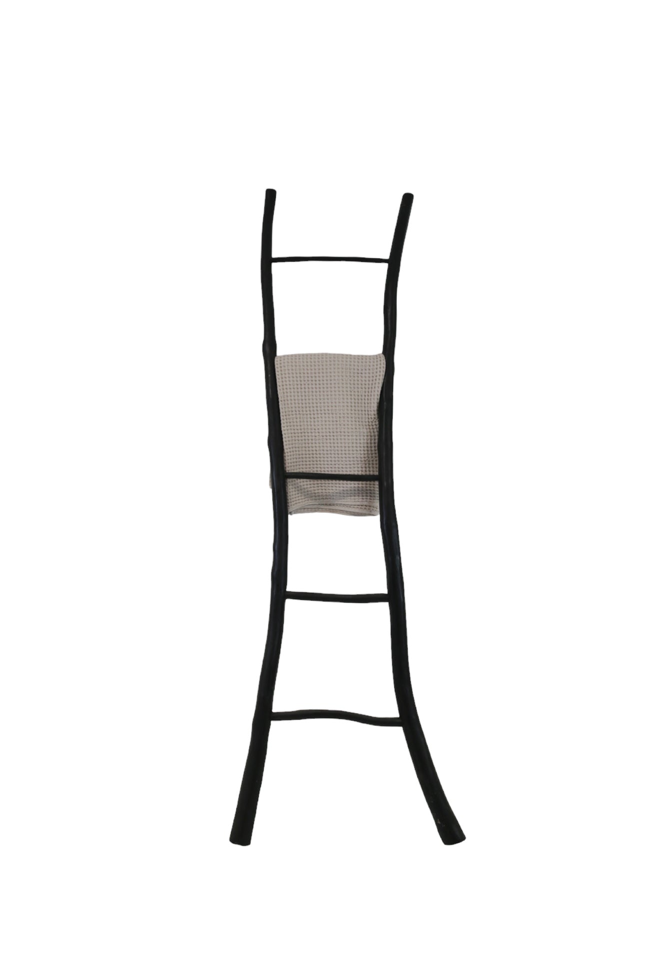 Escalera de madera negra