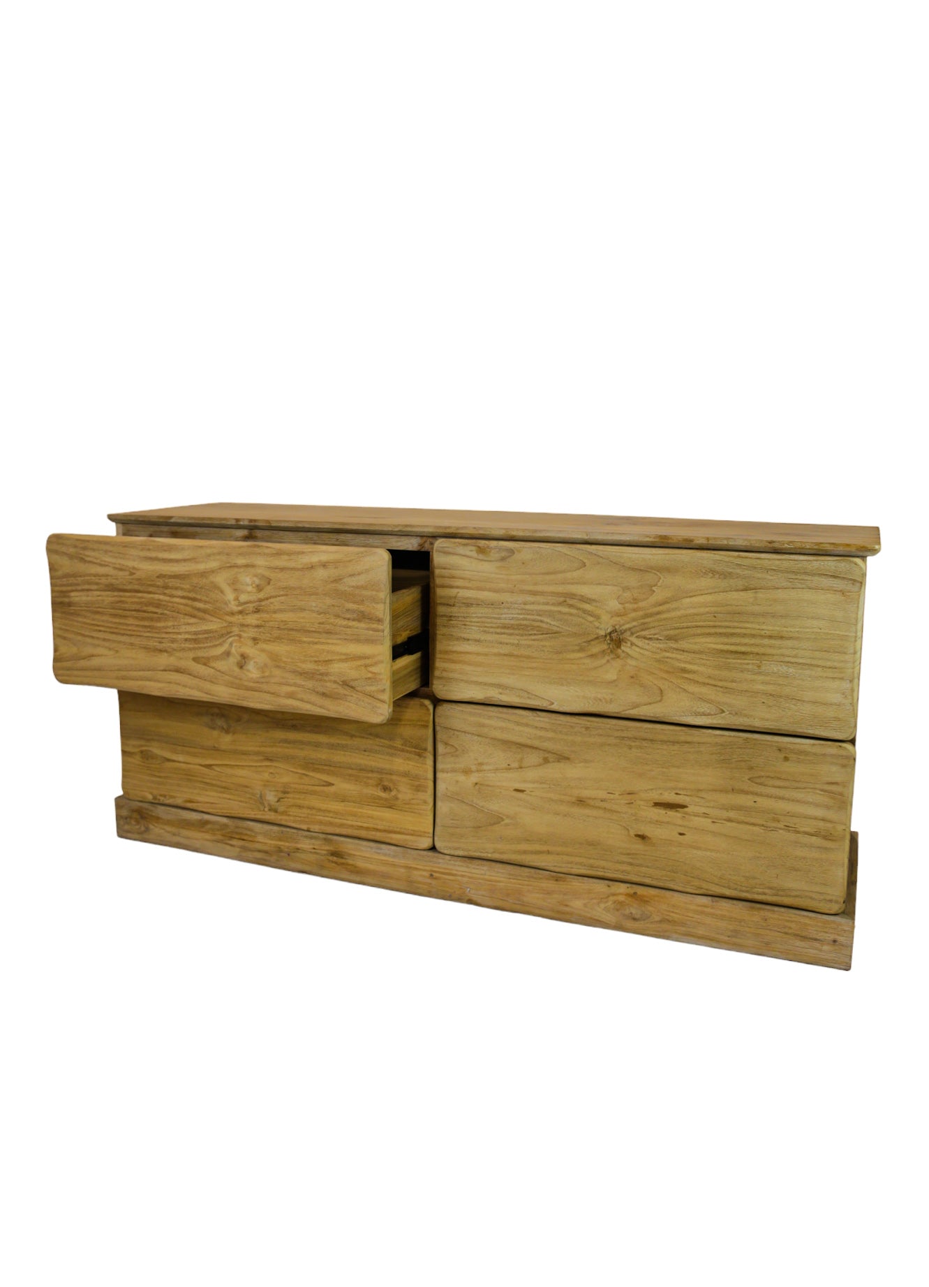 Wooden Teak Cabinet With 4 Drawers