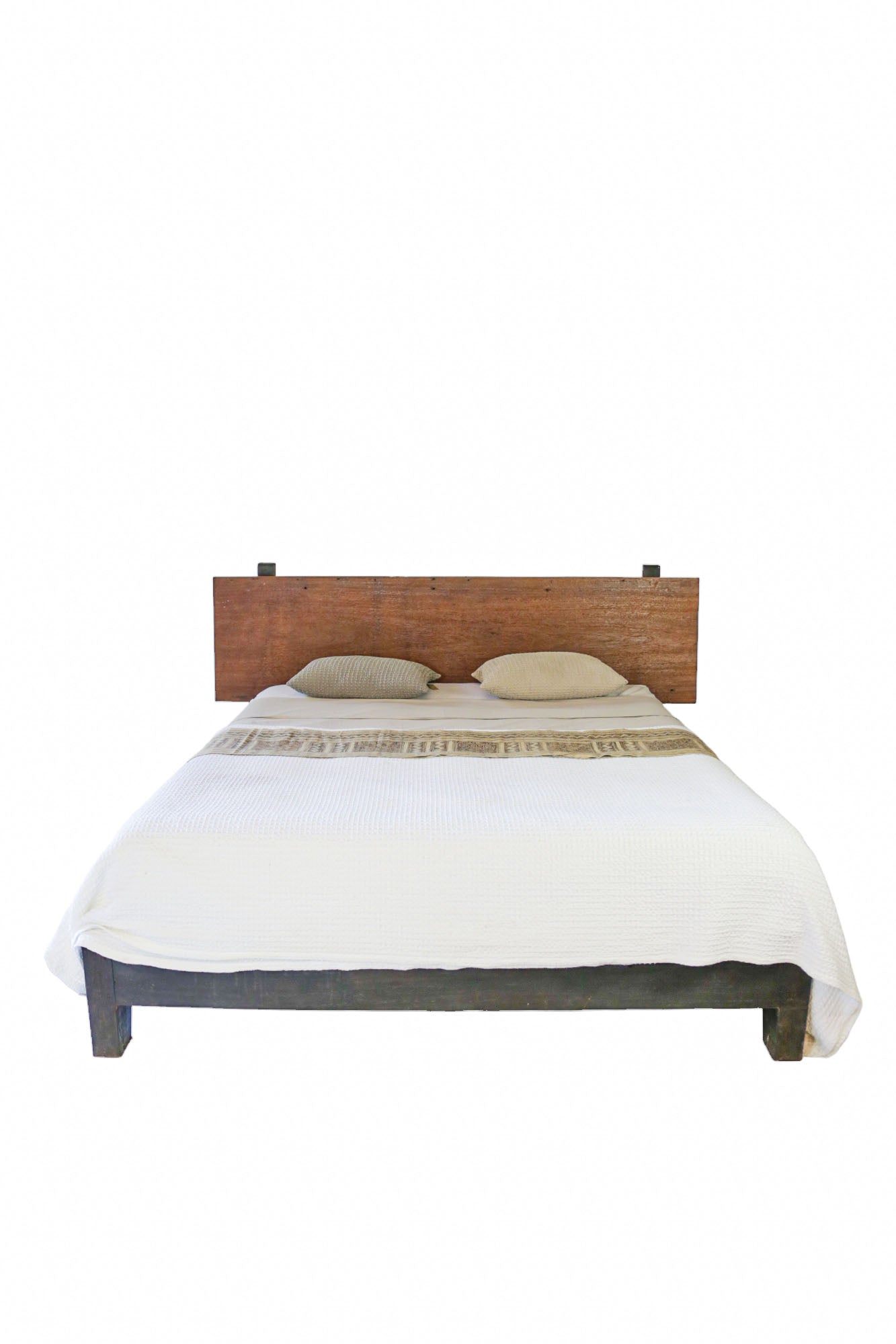Cama Rústica De Madera Negra