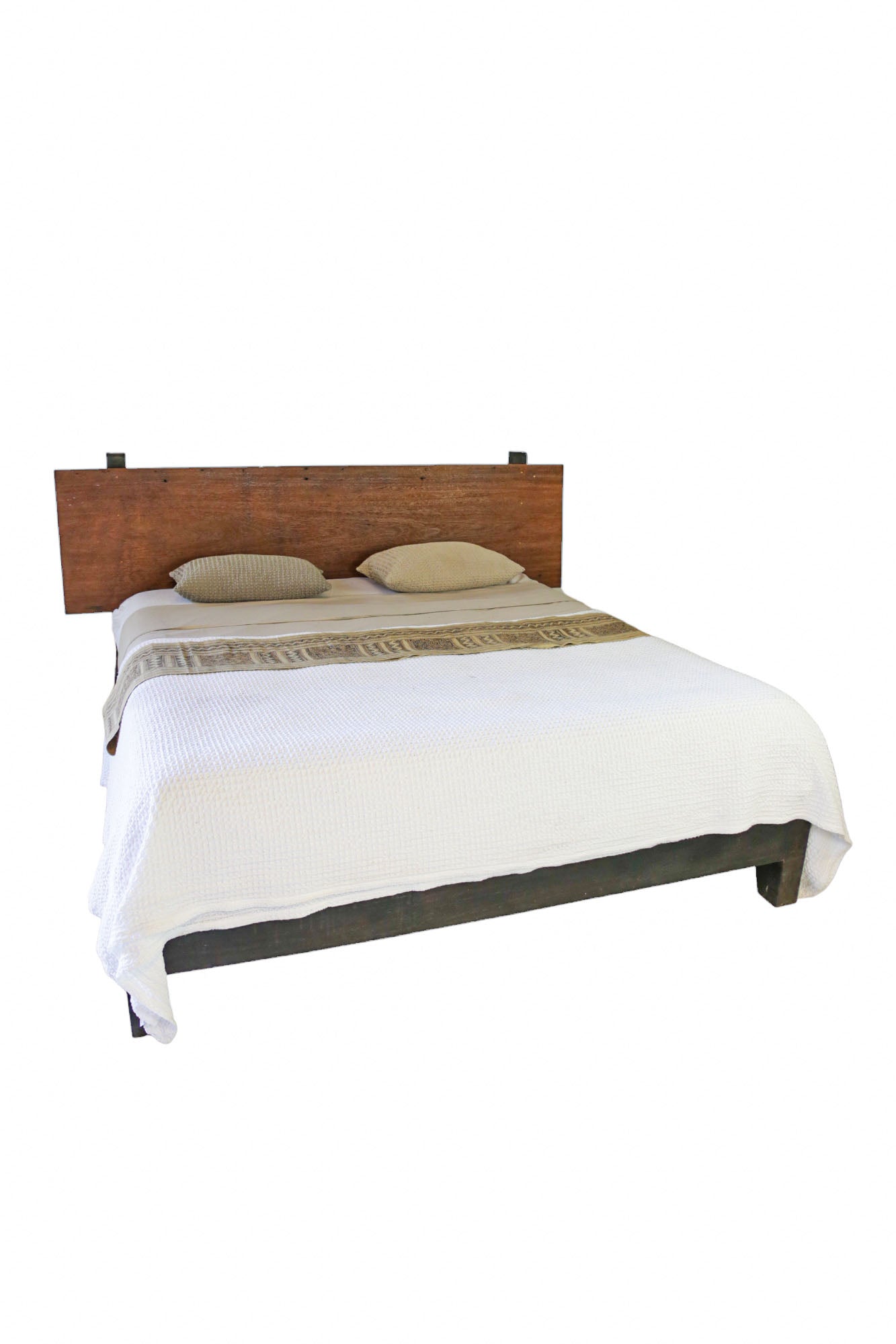 Cama Rústica De Madera Negra