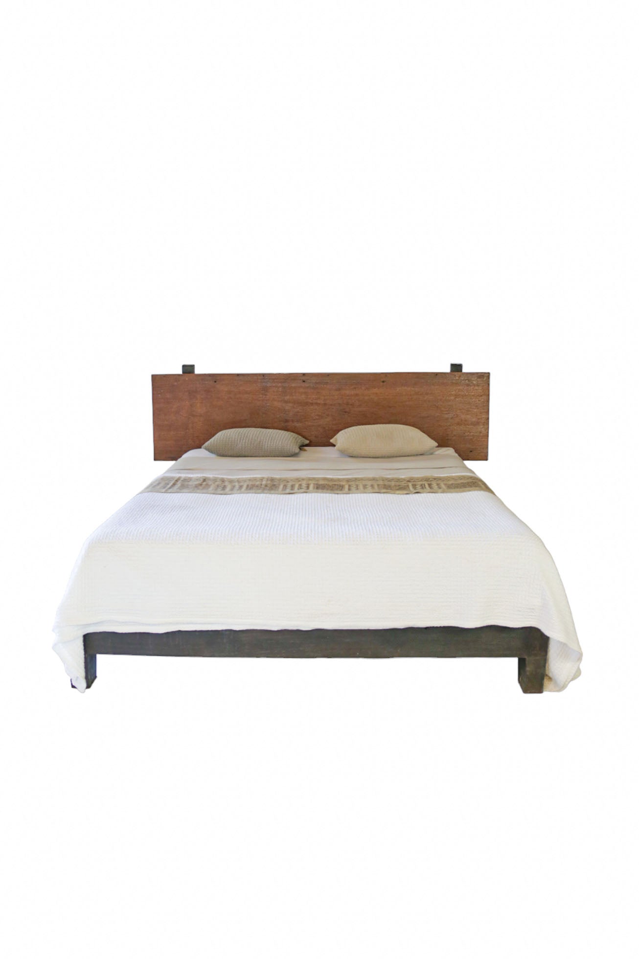 Cama Rústica De Madera Negra