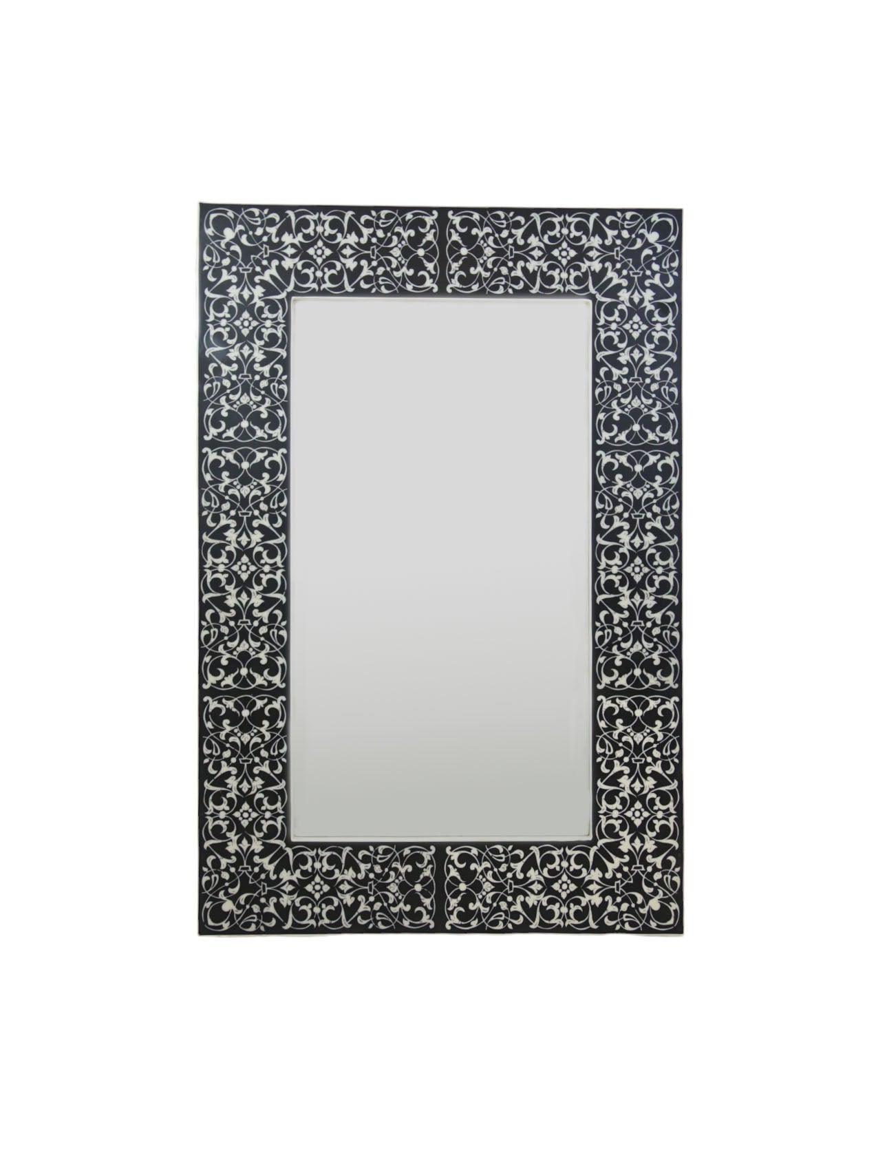 Espejo de resina blanco y negro 80x120cm