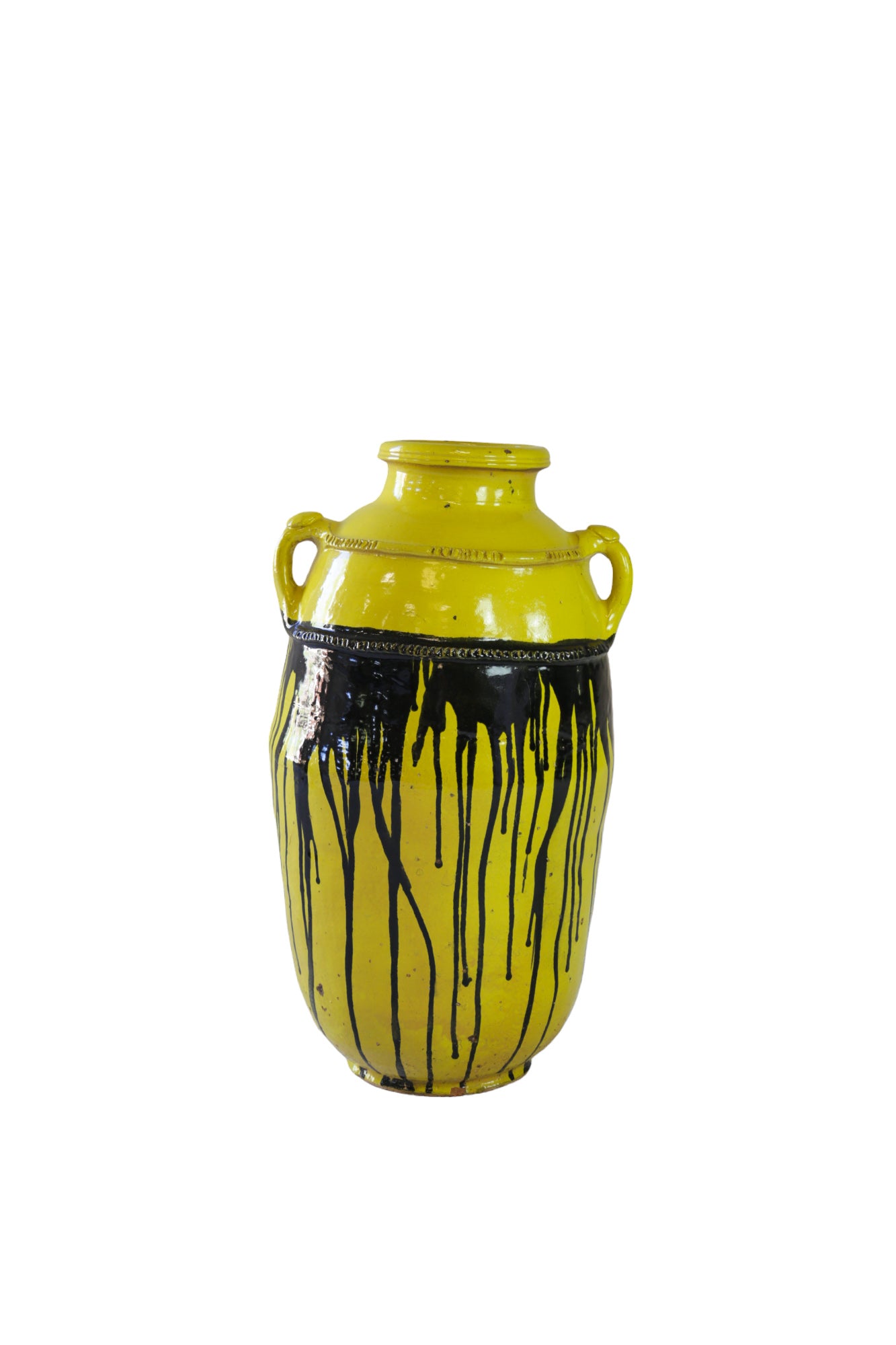 Olla vidriada amarilla