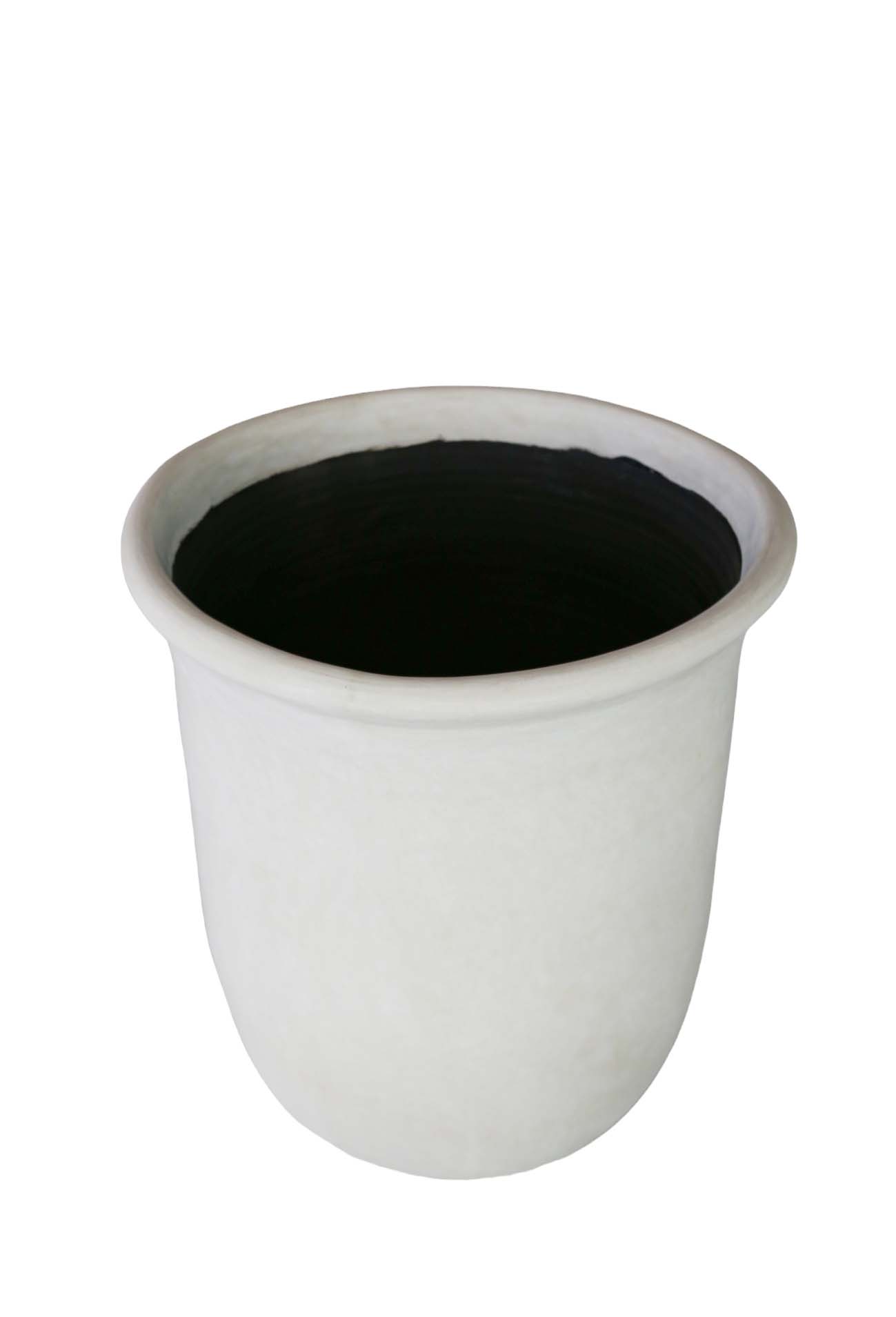 Maceta Tadelakt Blanco ø70 H80