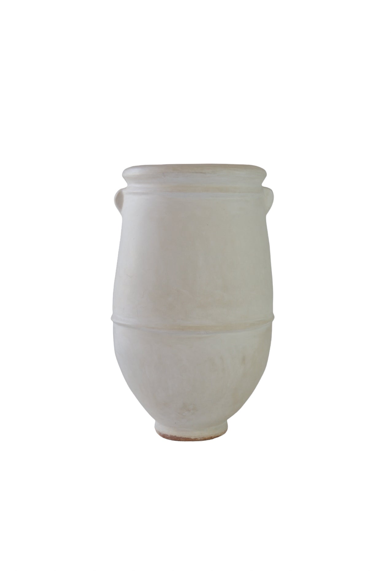 Maceta Tadelakt Blanco Con Aros ø50 H100