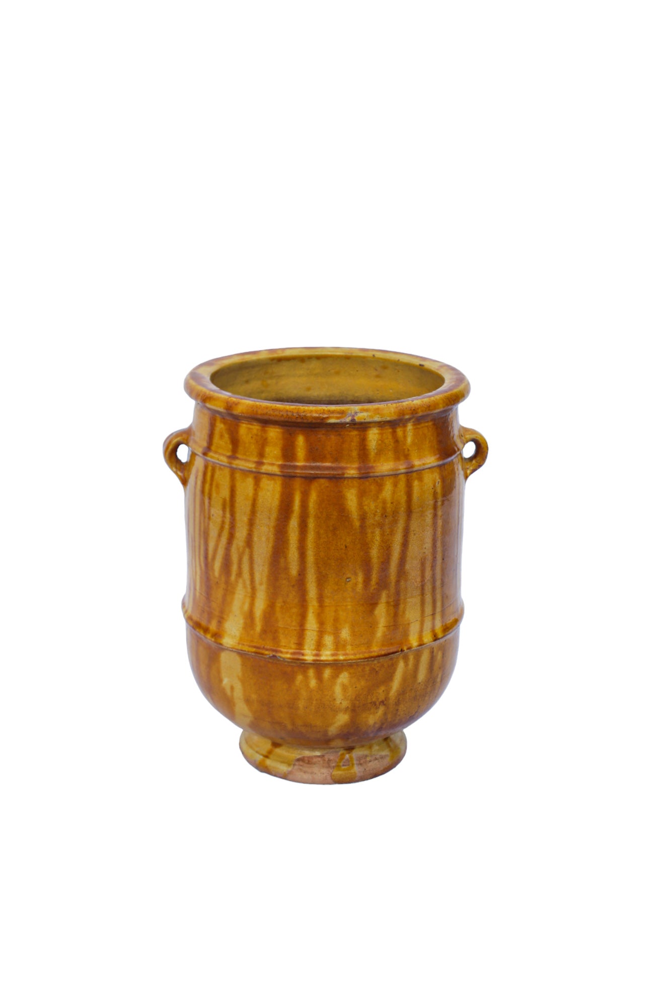 Maceta de terracota esmaltada marrón Alt. 57