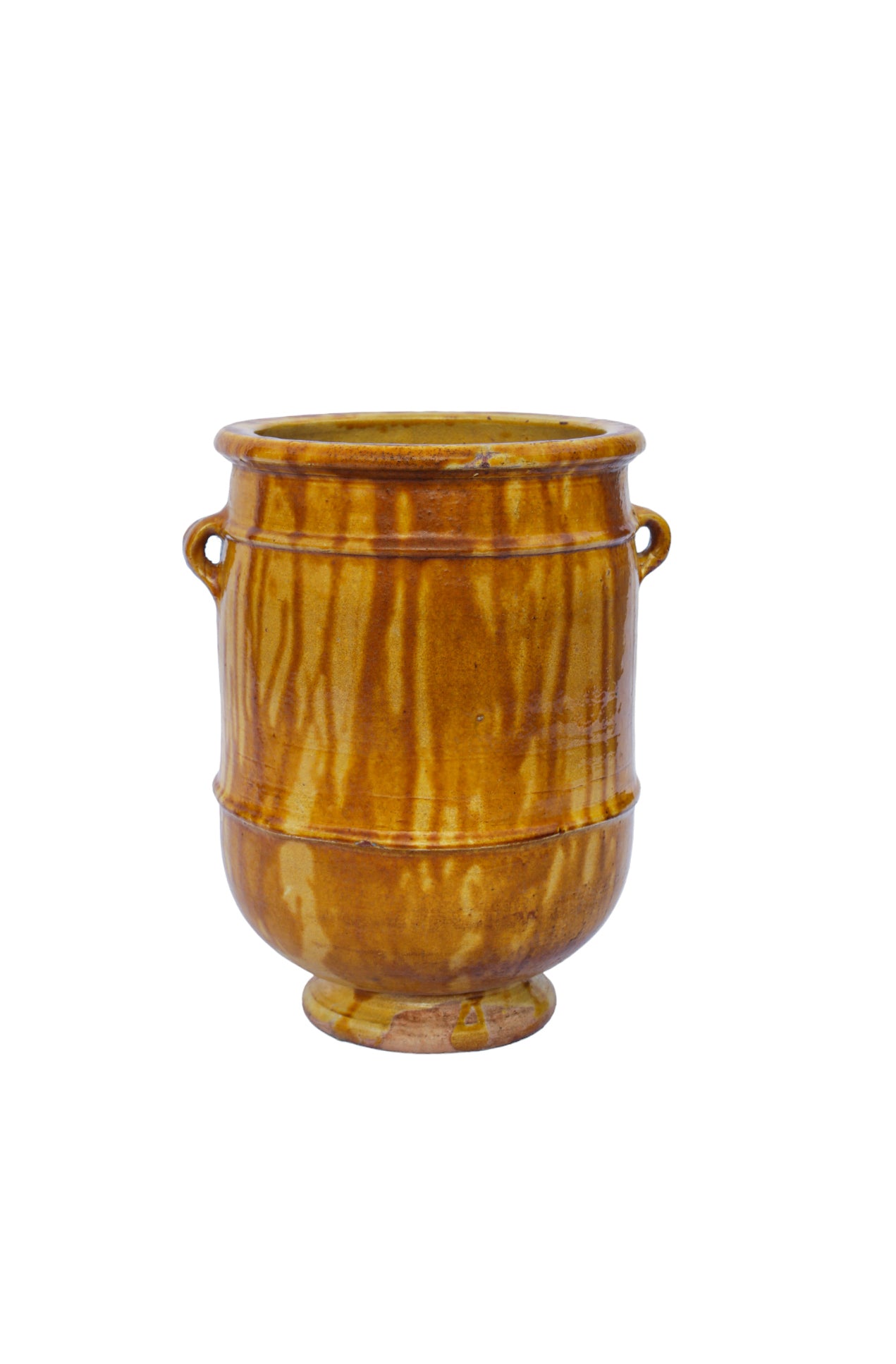Maceta de terracota esmaltada marrón Alt. 57