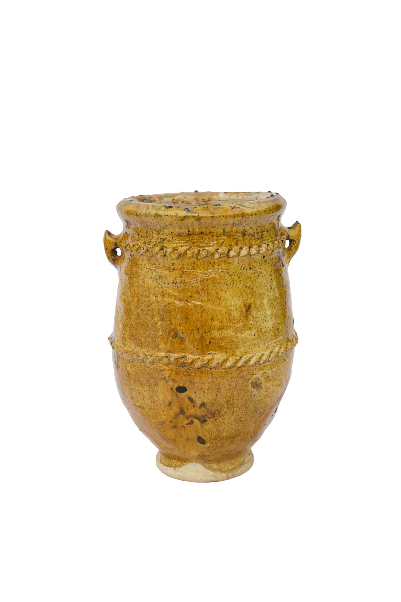 Maceta de terracota esmaltada marrón Alt. 57