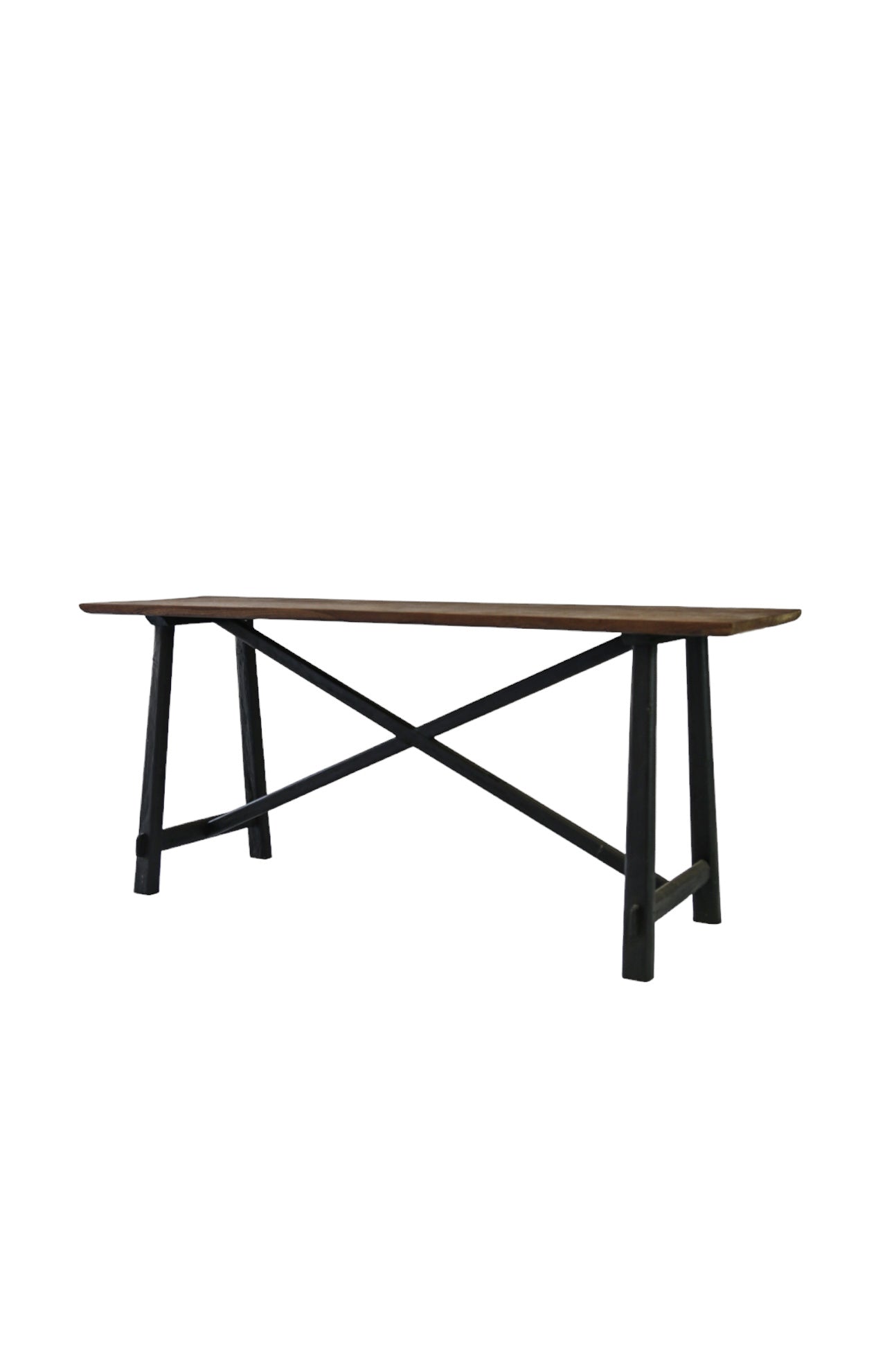 Consola De Madera Con Patas Negras 200cm