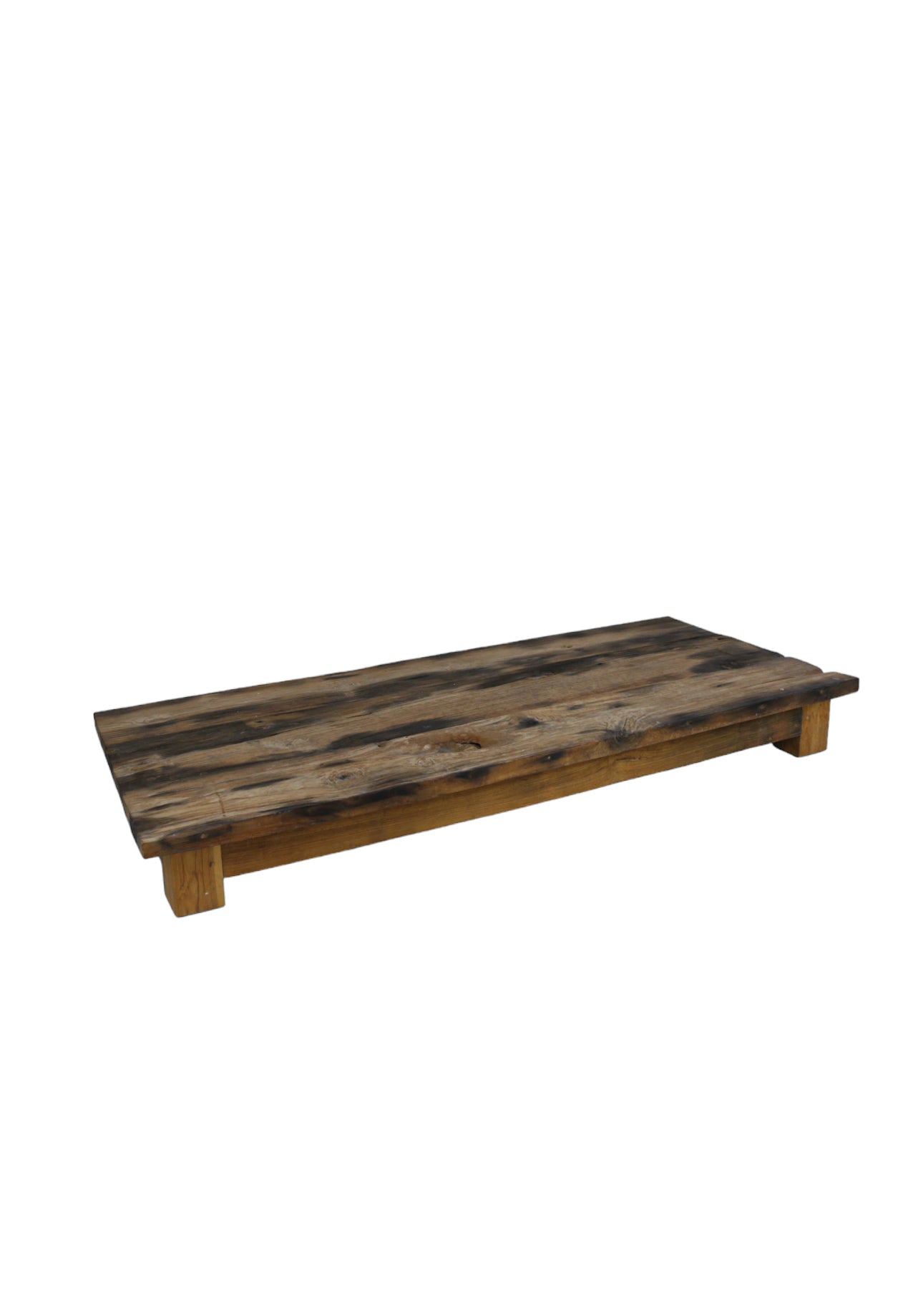 Mesa de centro de madera con patrón