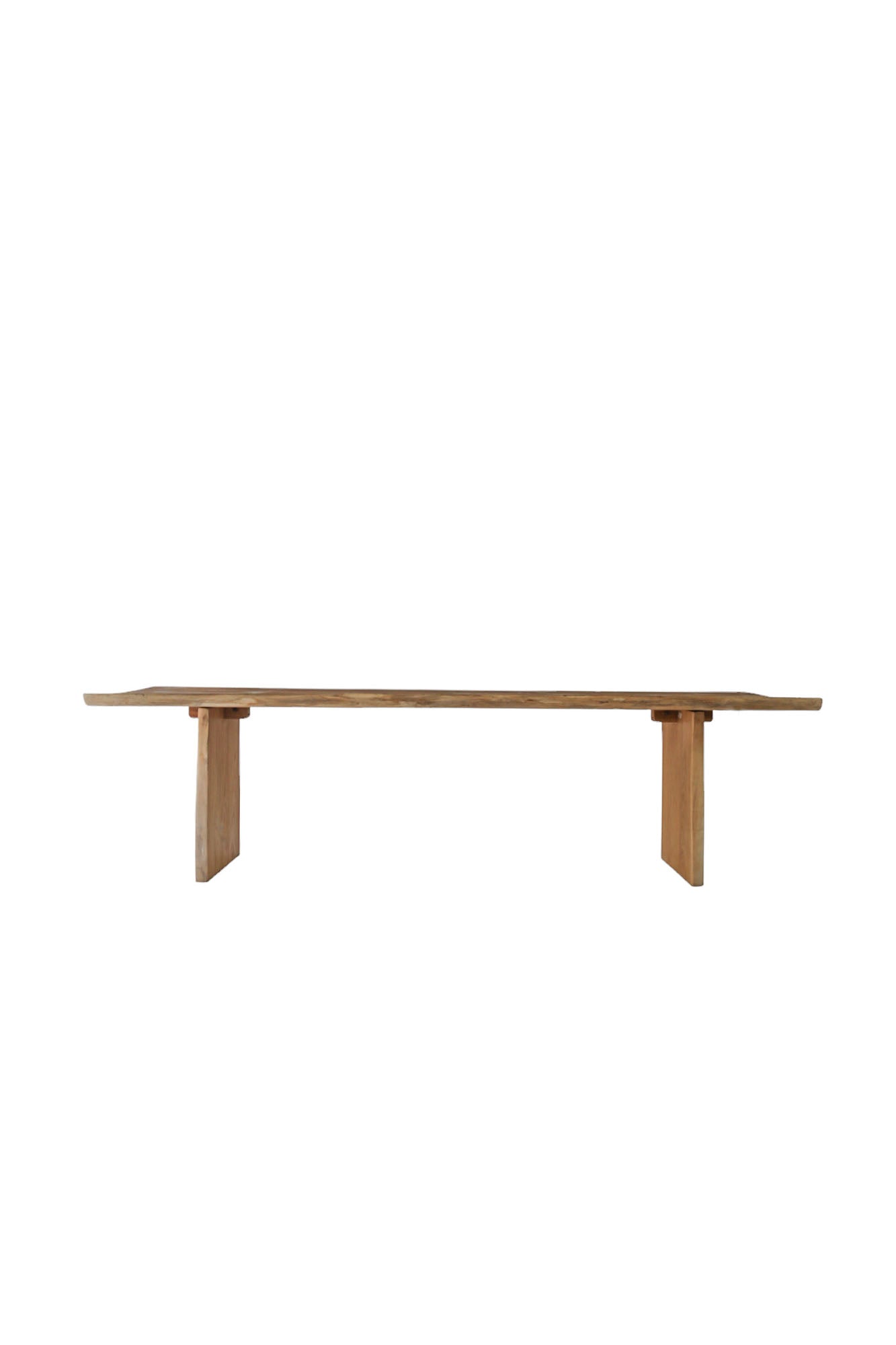 Mesa de comedor irregular de madera de teca 90x280cm