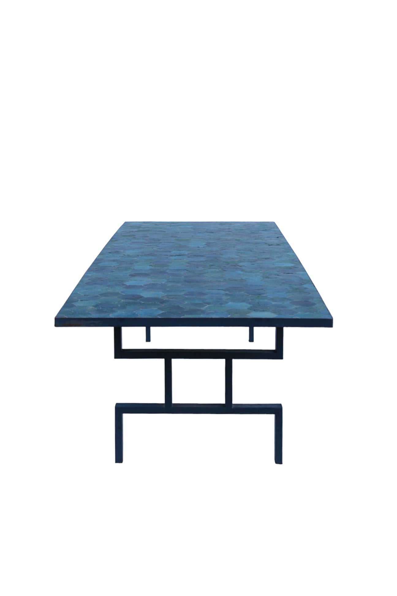 Mesa Zellige rectangular verde 100x300cm