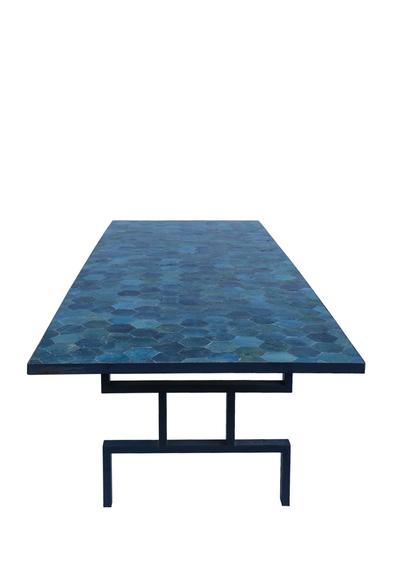 Mesa Zellige rectangular verde 100x300cm