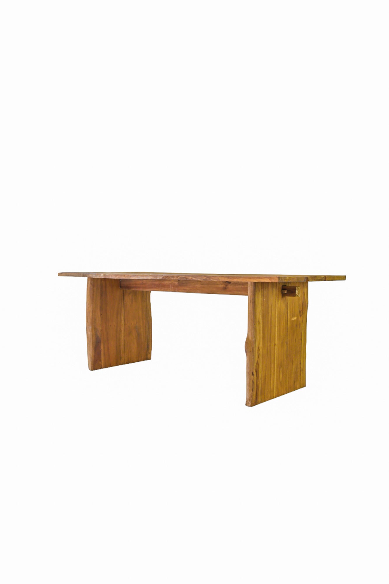 Mesa De Madera De Teca Con Lazos Negros 90x210cm