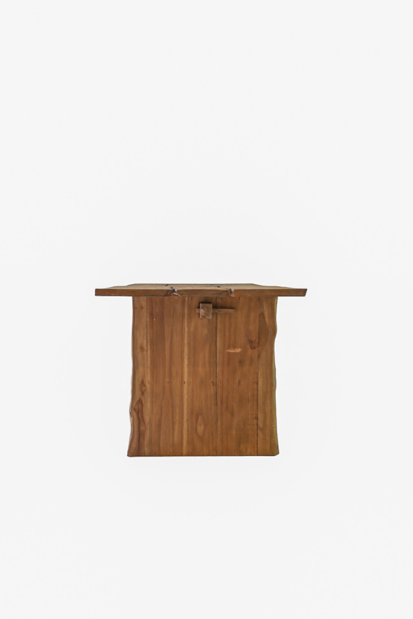 Mesa De Madera De Teca Con Lazos Negros 90x210cm