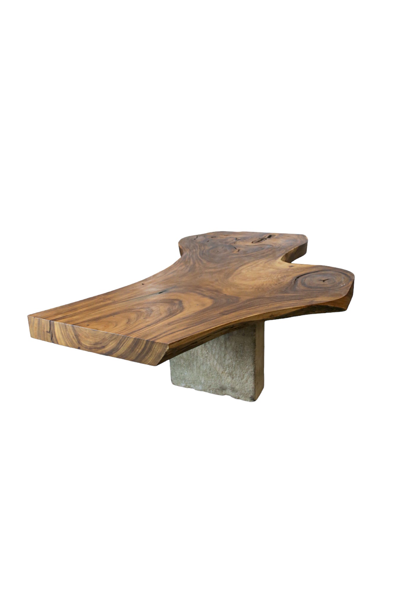 Mesa Madera Suar Patas Piedra 118x295cm