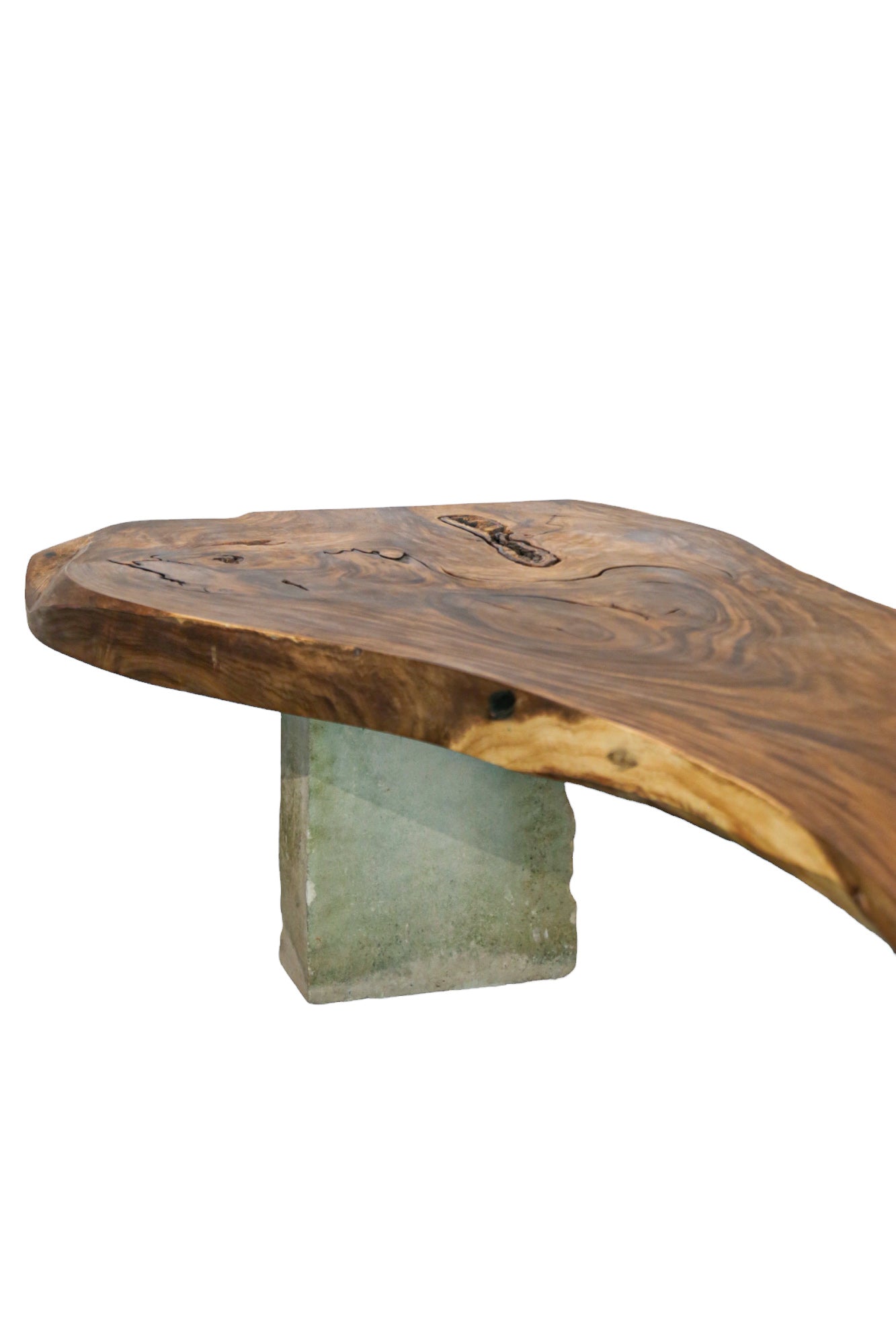 Mesa Madera Suar Patas Piedra 118x295cm