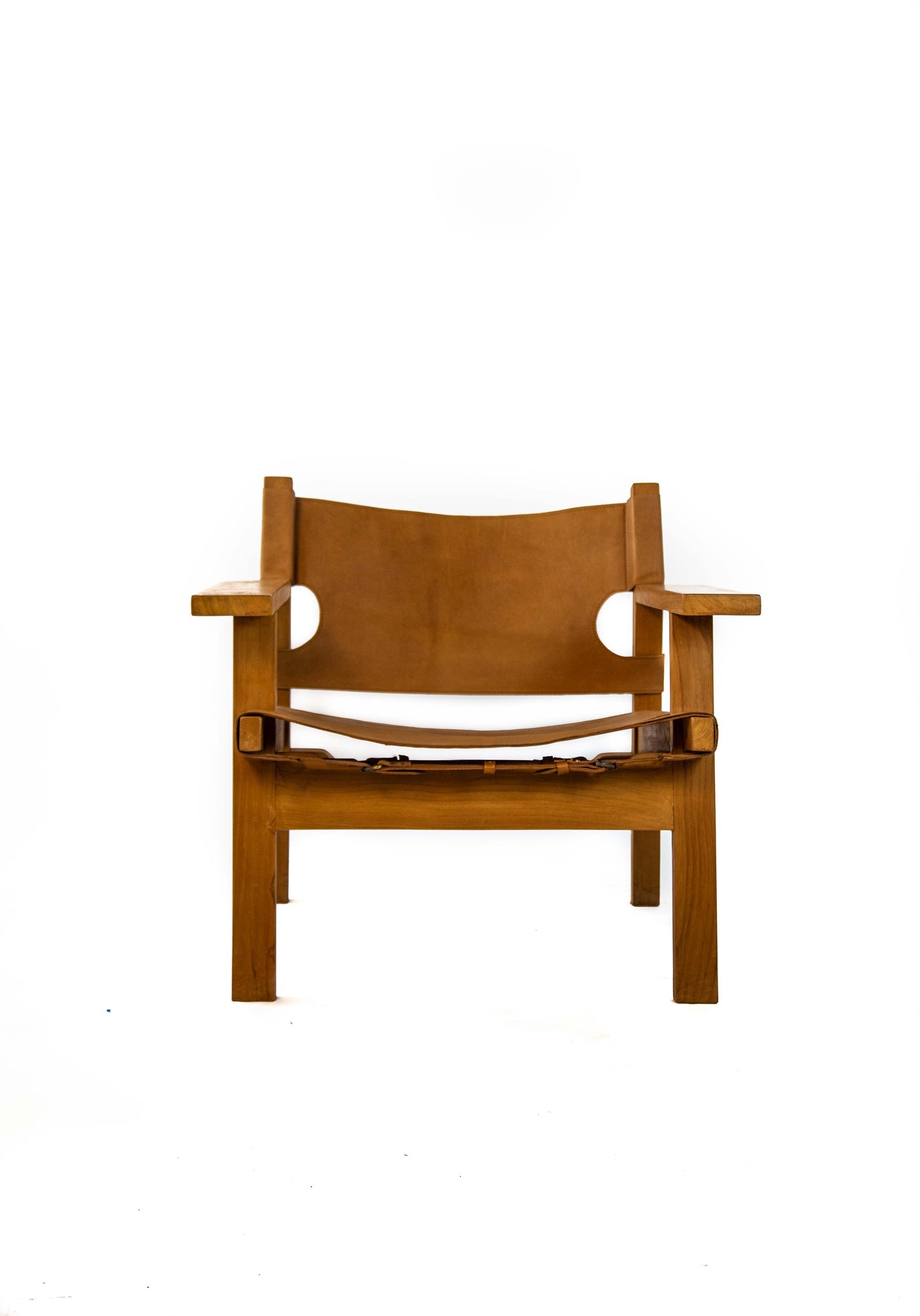 Sillón Español de Cuero Marrón