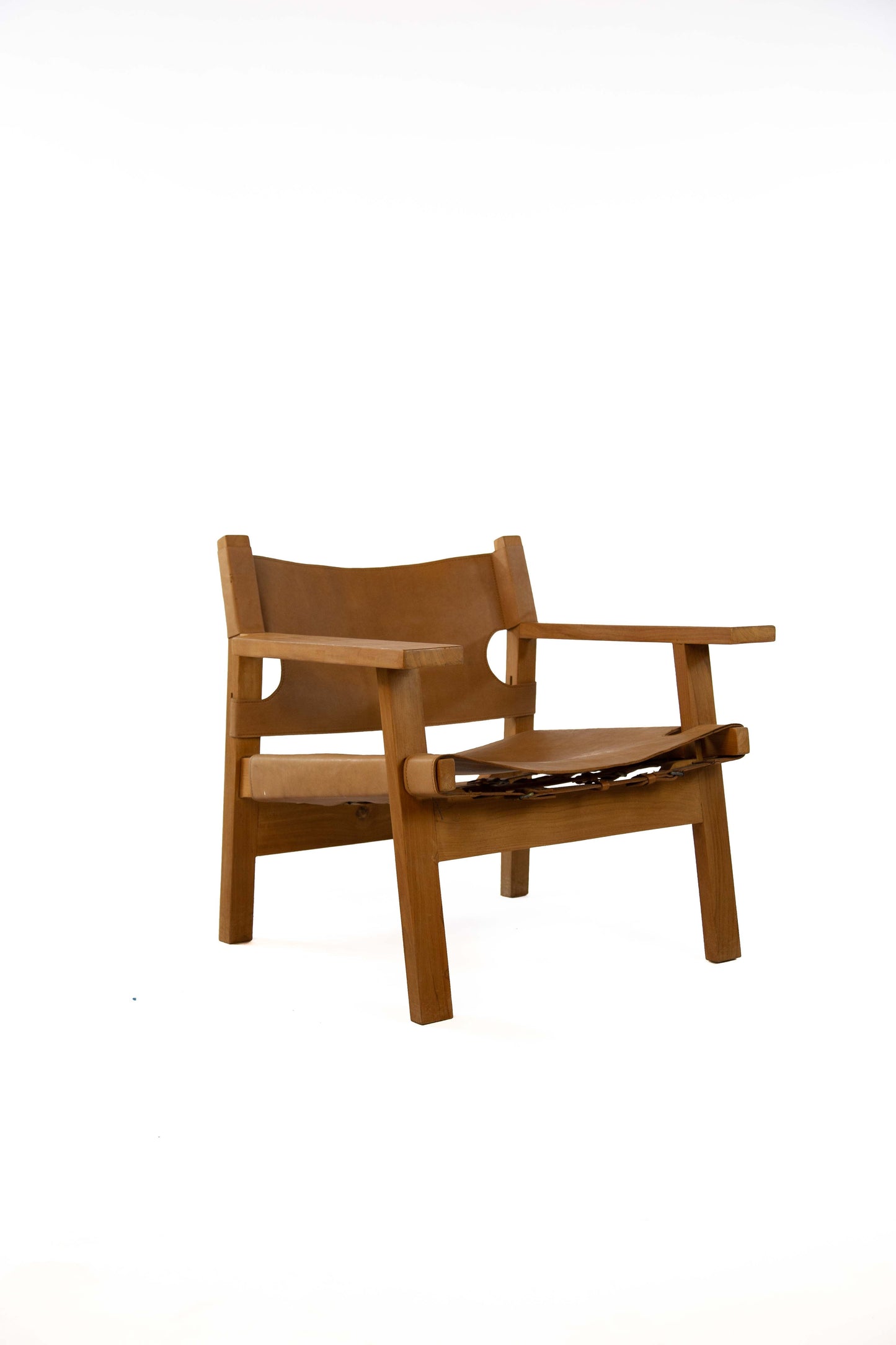 Sillón Español de Cuero Marrón