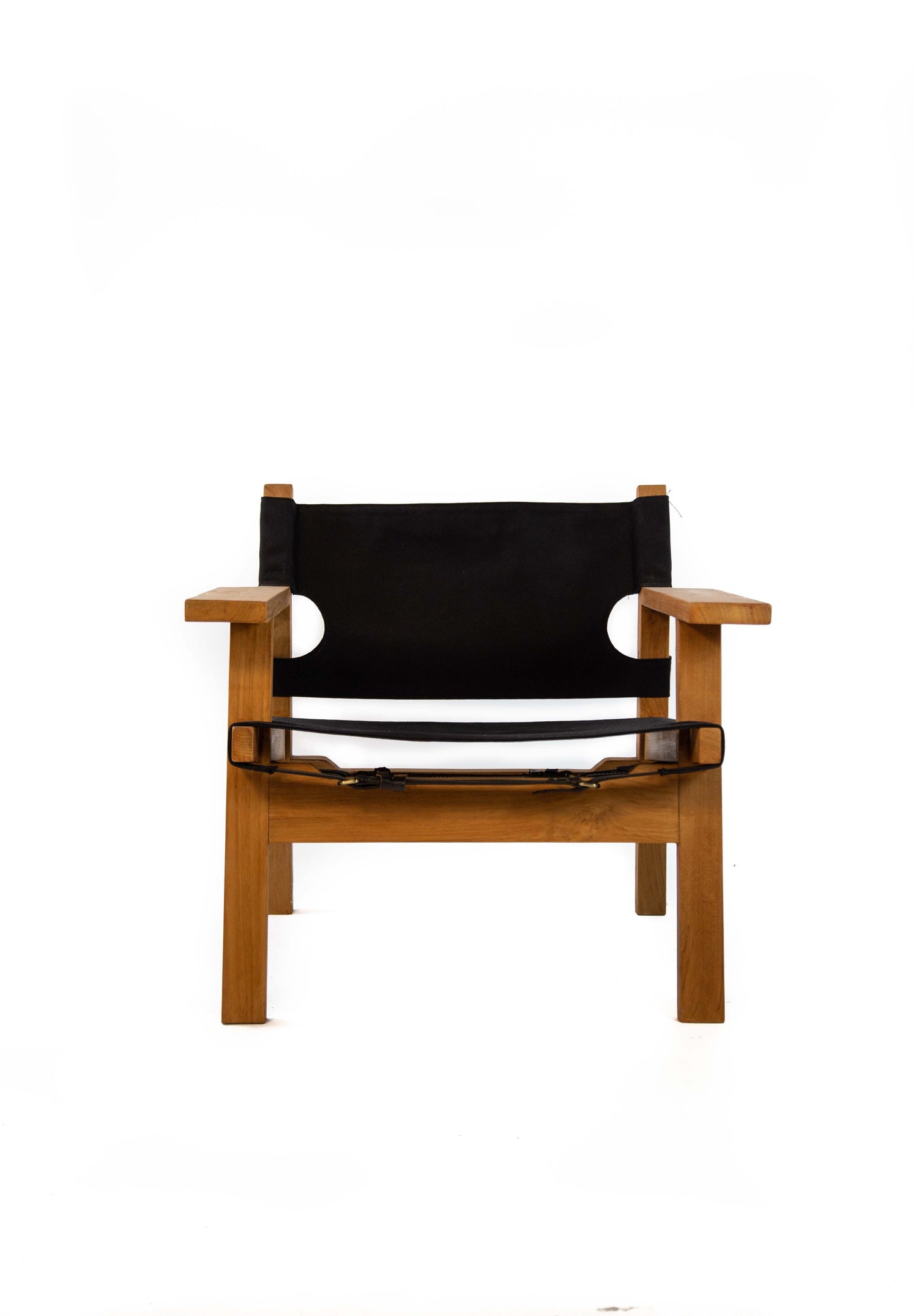 Sillón español de lona negra