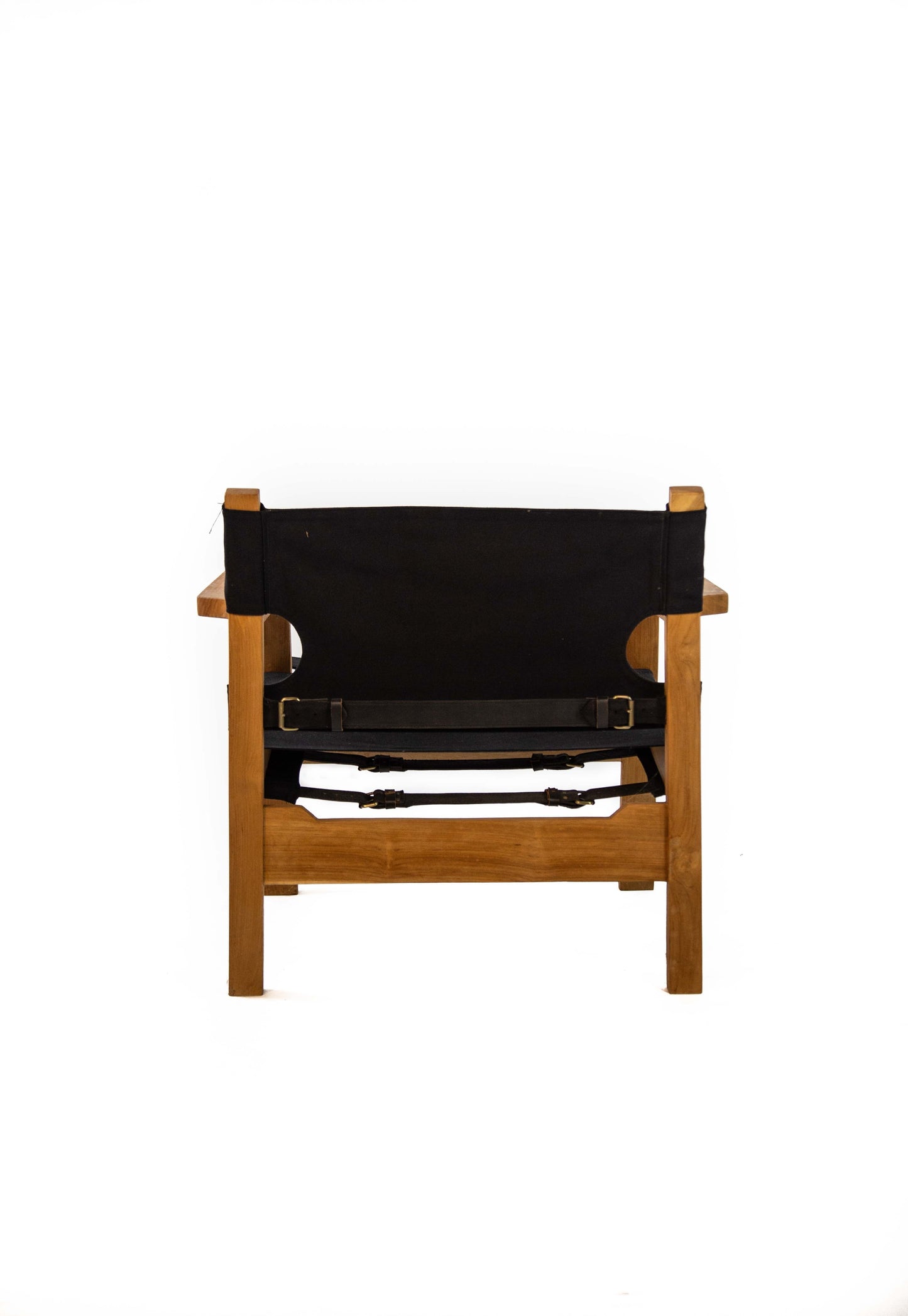 Sillón español de lona negra