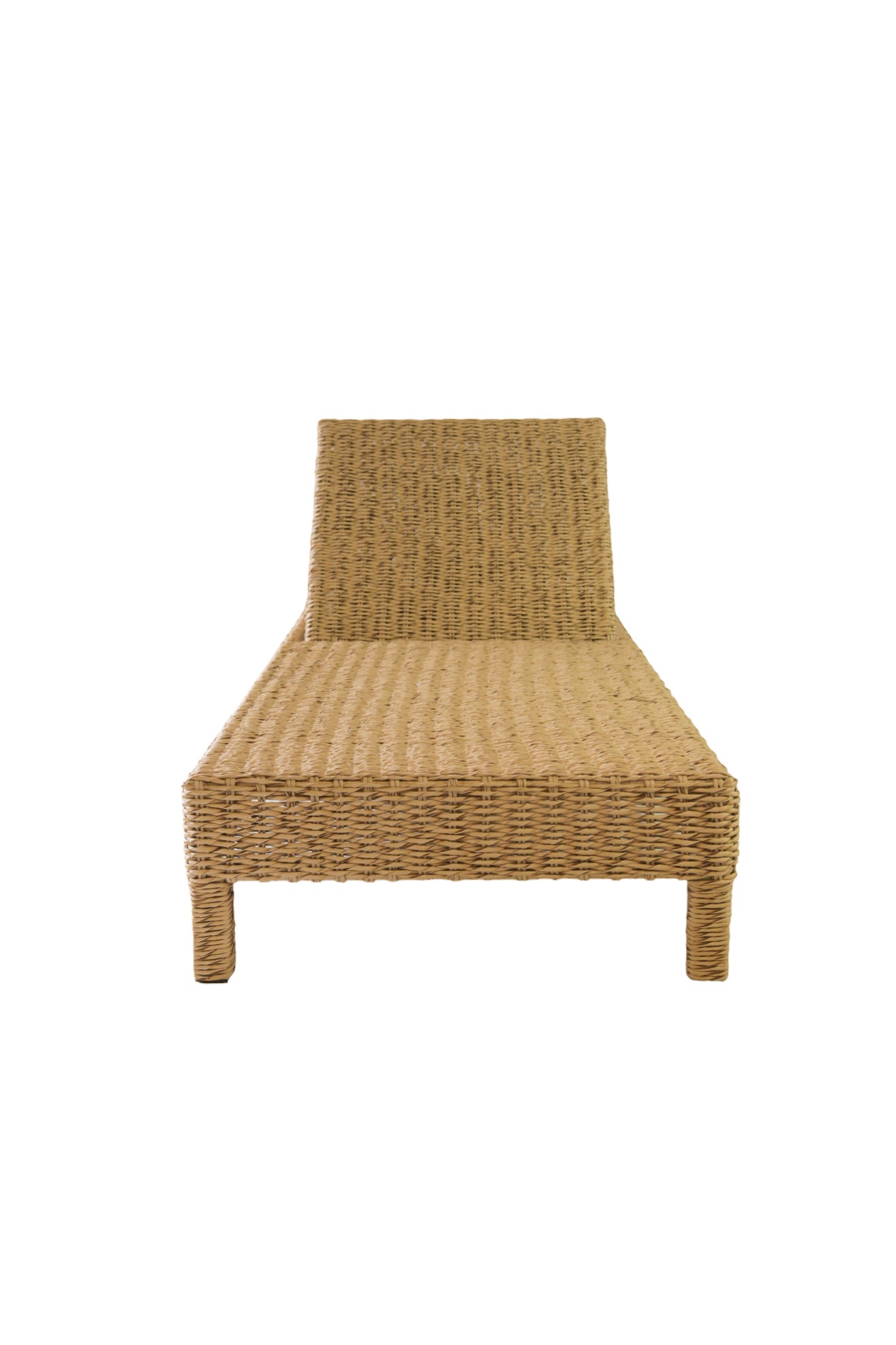 Tumbona de ratán con sillón reclinable