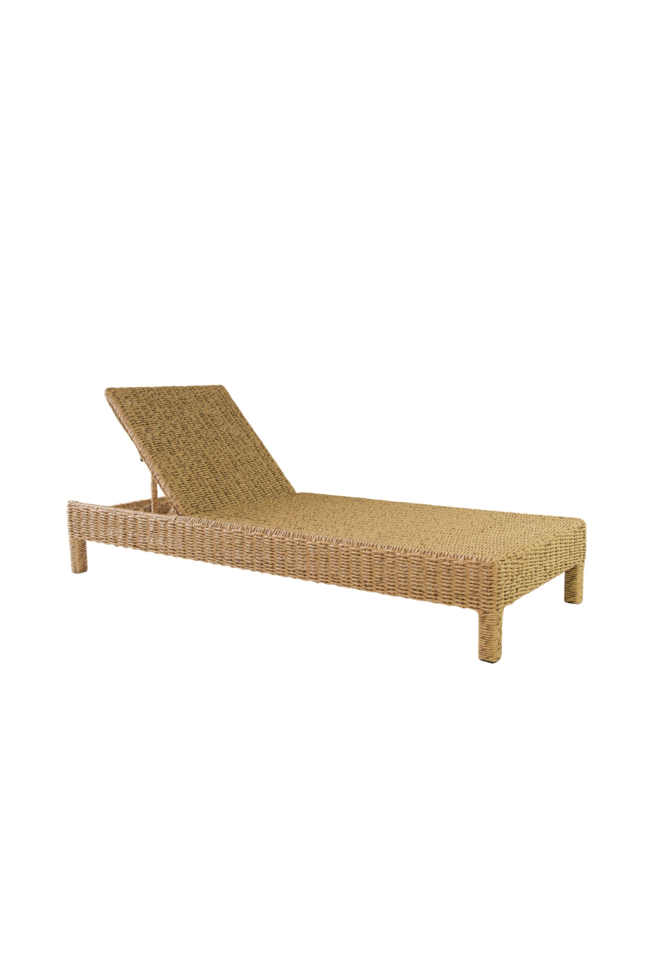 Tumbona de ratán con sillón reclinable