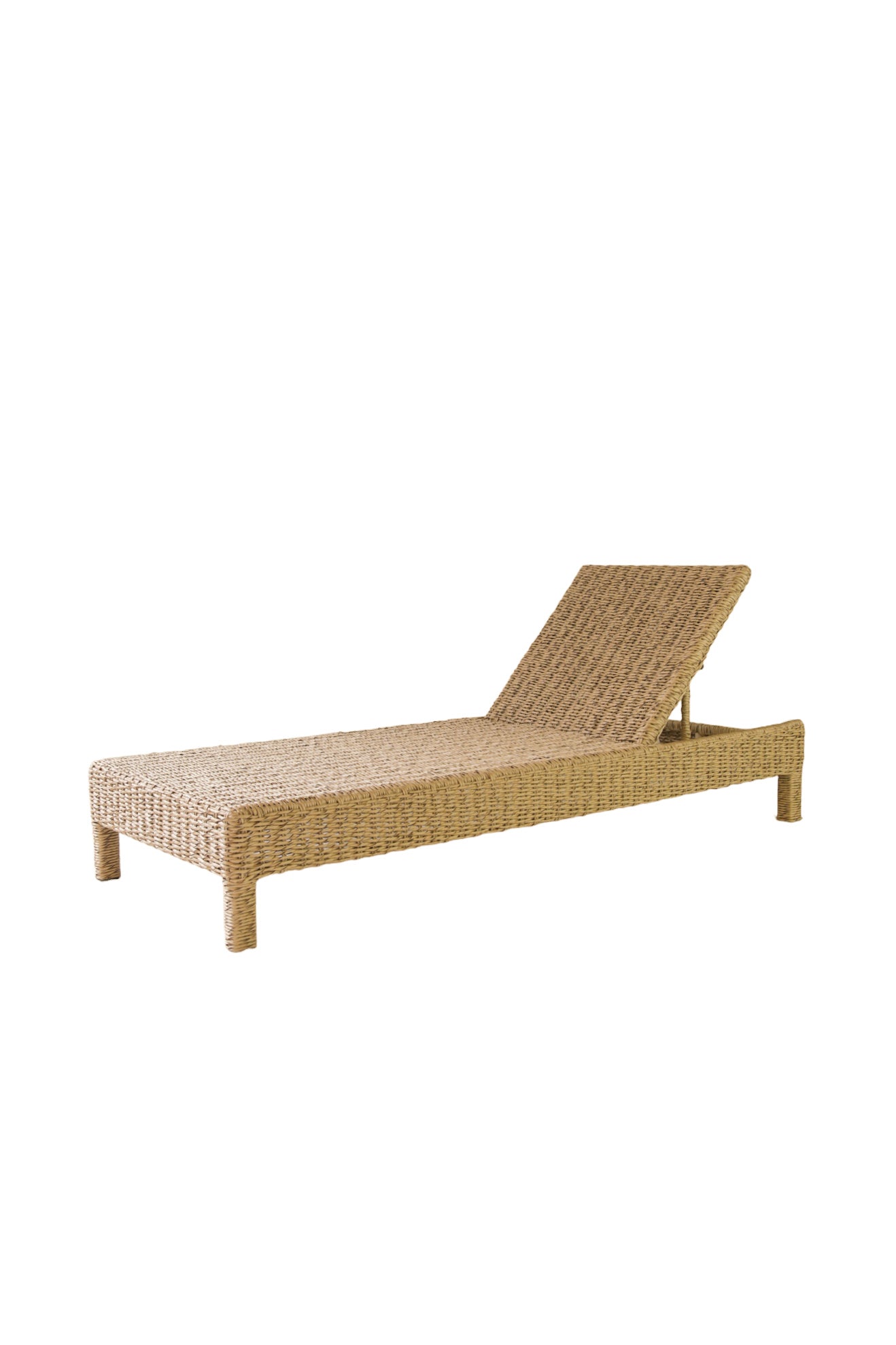 Tumbona de ratán con sillón reclinable