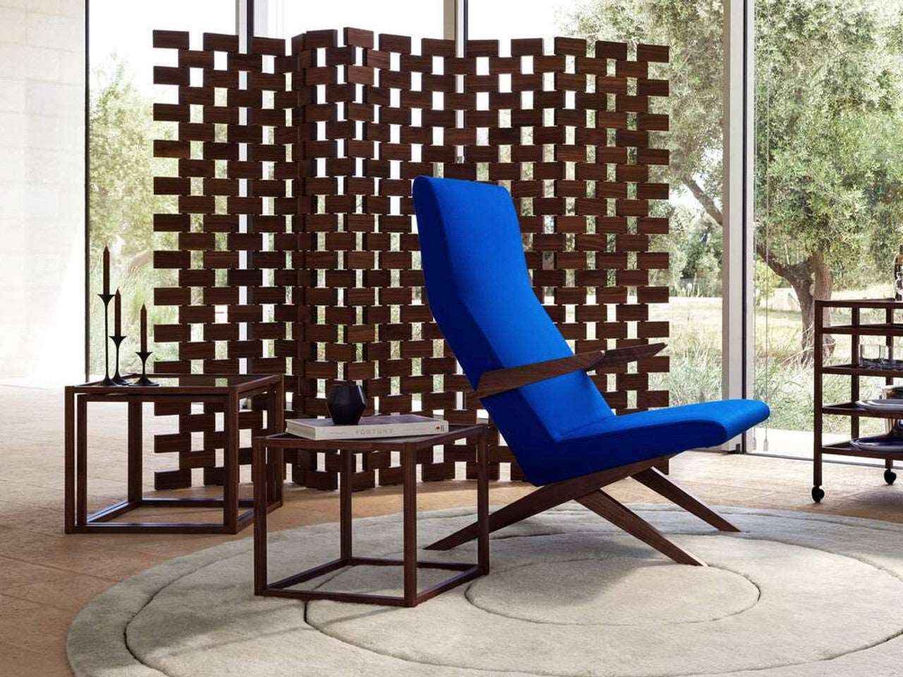 Cassina High Back Armchair Frame Oak Tinted