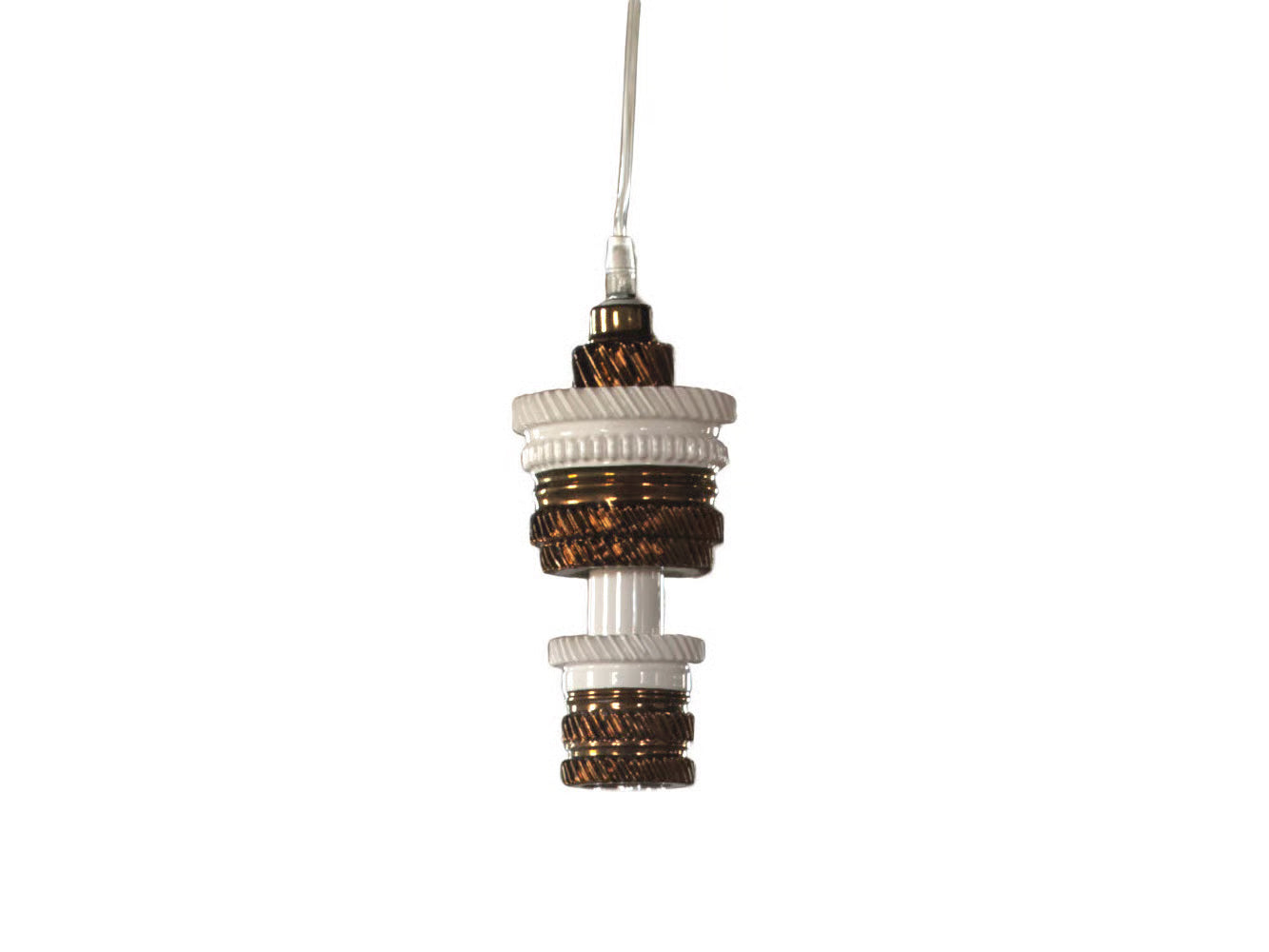 Karman Mek Lámpara Colgante Blanco/Bronce ø10cm