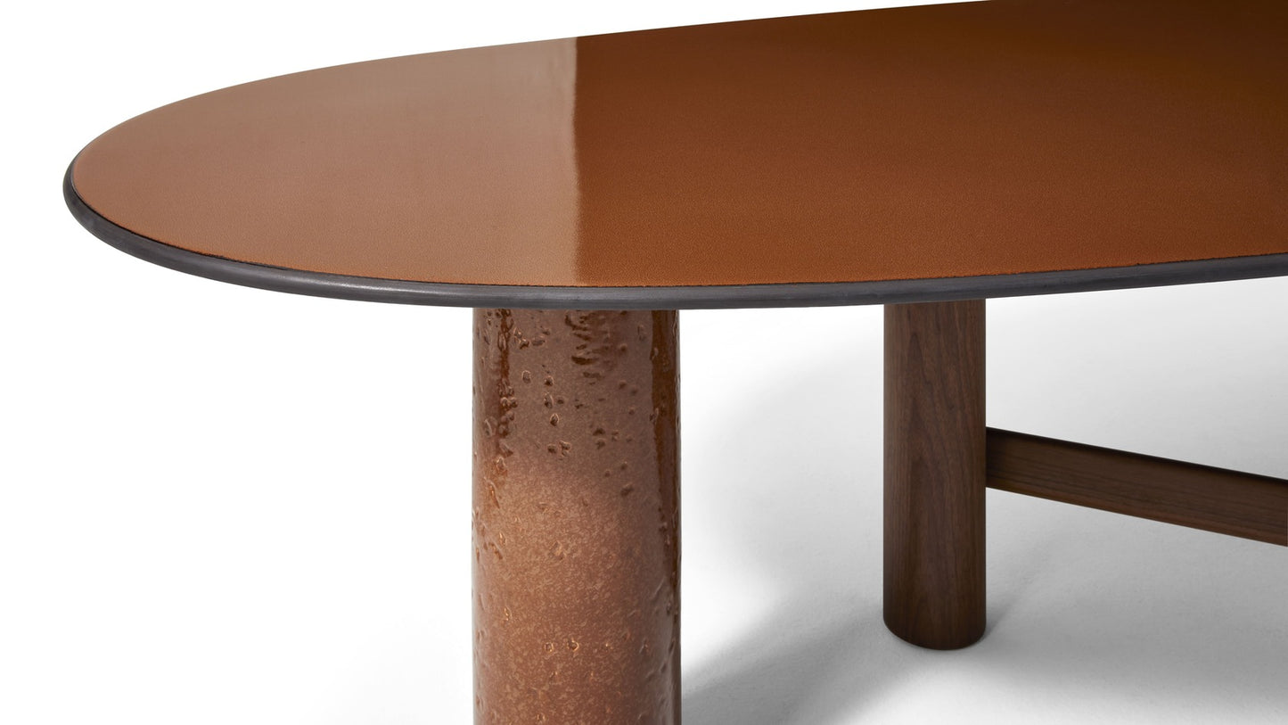 Mesa Cassina Sengu Gres Cerámica Y Roble Natural