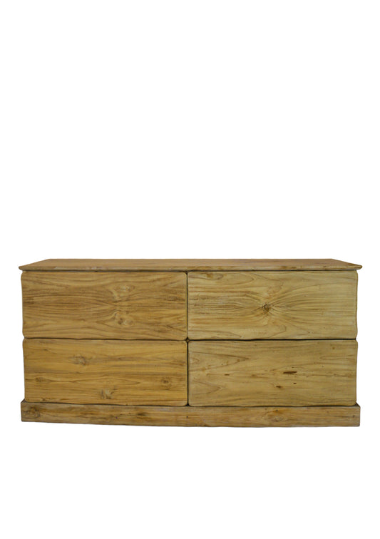 Mueble de madera de teca con 4 cajones.