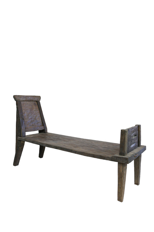 Wooden Primitive Bench With Arms 60x190cm