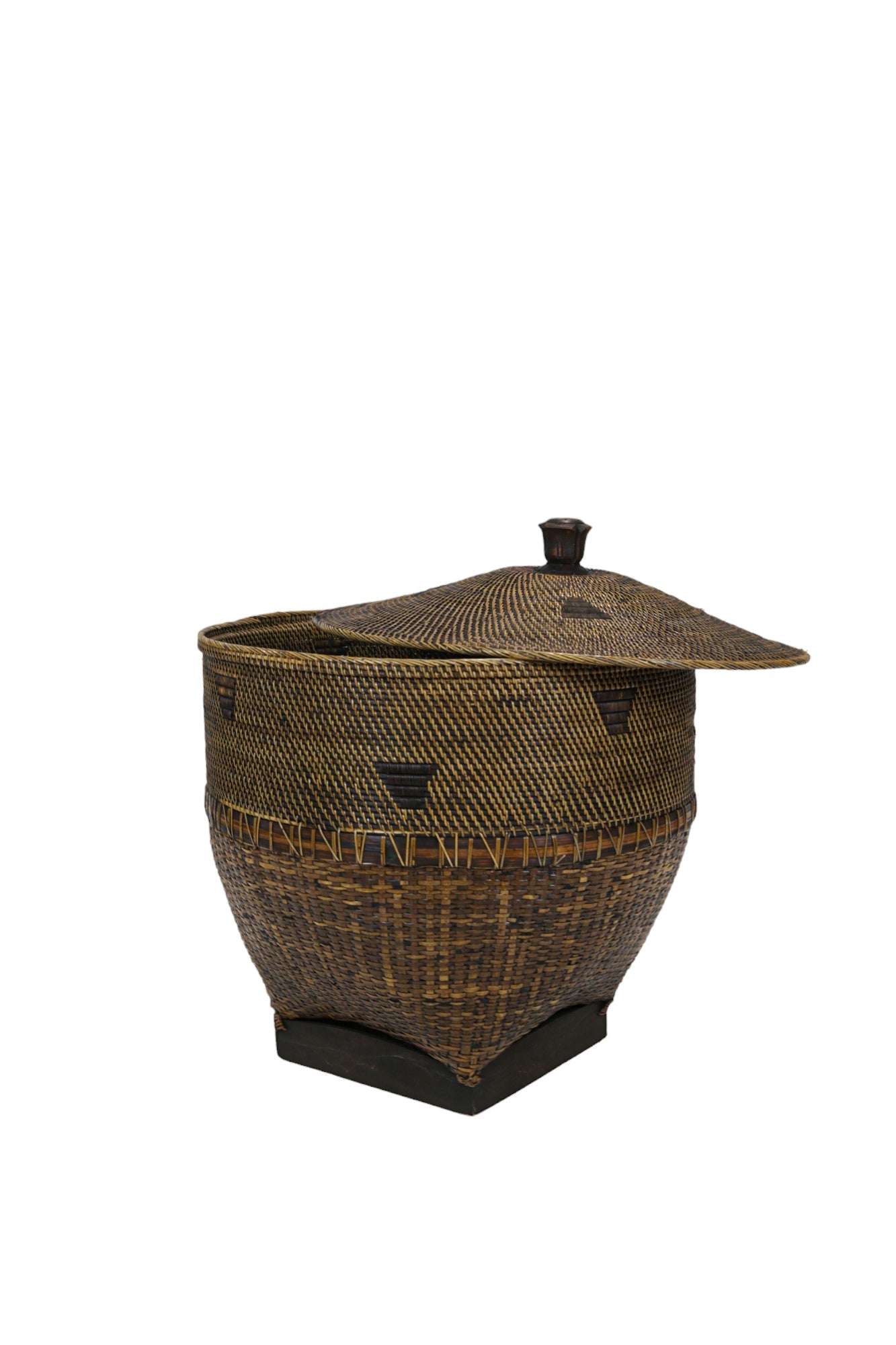 Round Rattan Basket With Lid ø60cm