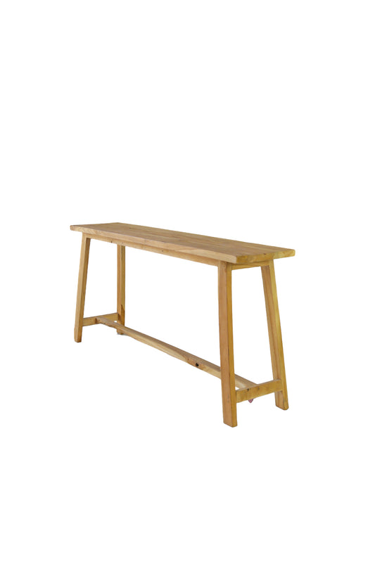 Small Natural Teak Wood Console