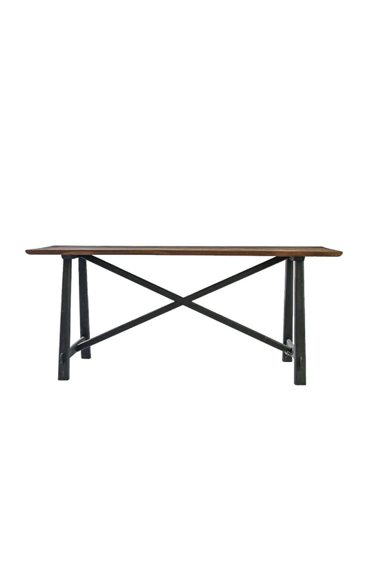 Wooden Console With Black Legs 200cm