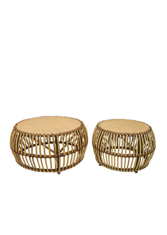 Morten Side Table With Rattan Weaving Top ø40