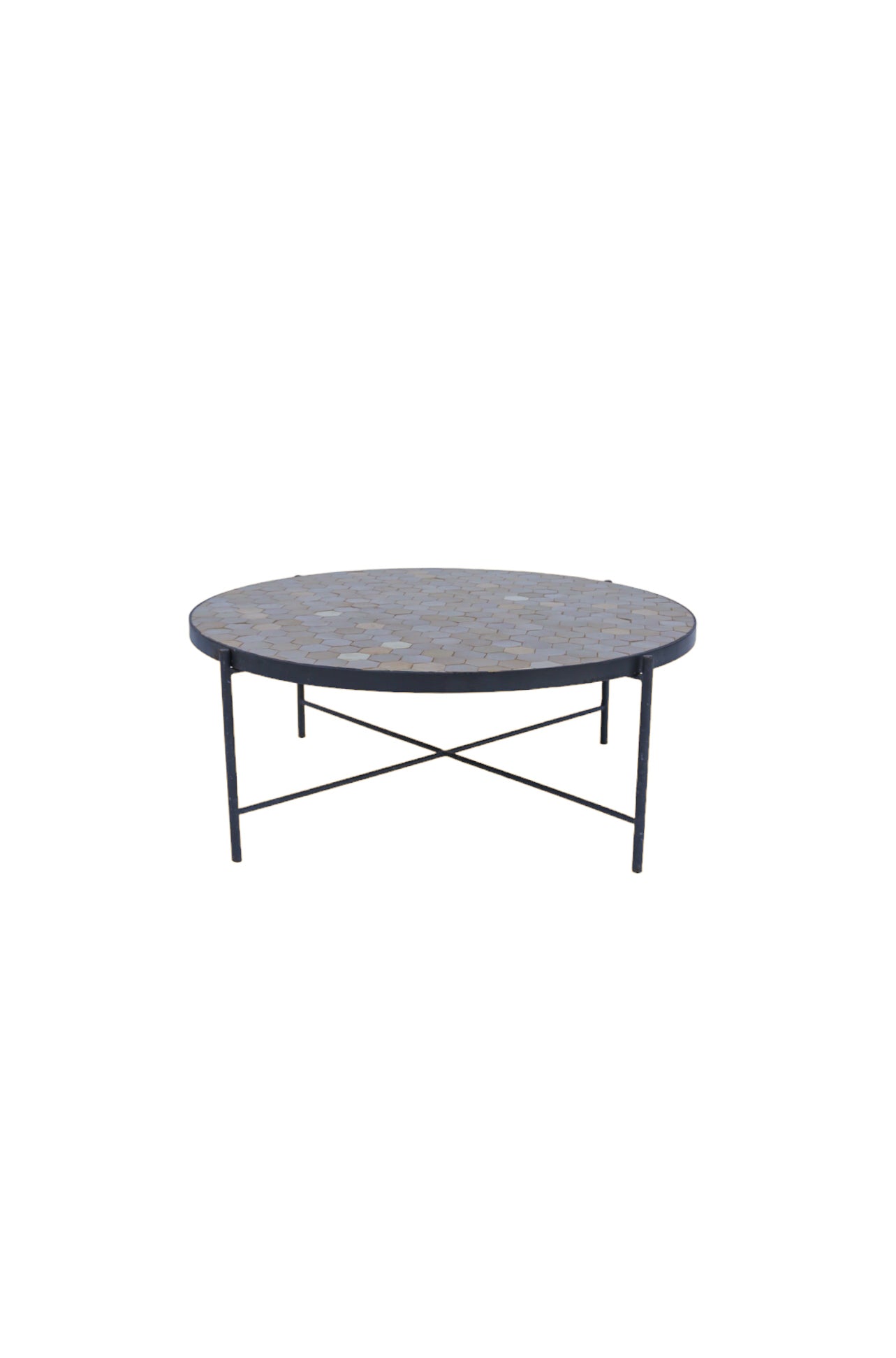 Round Beige Side Table ø80cm