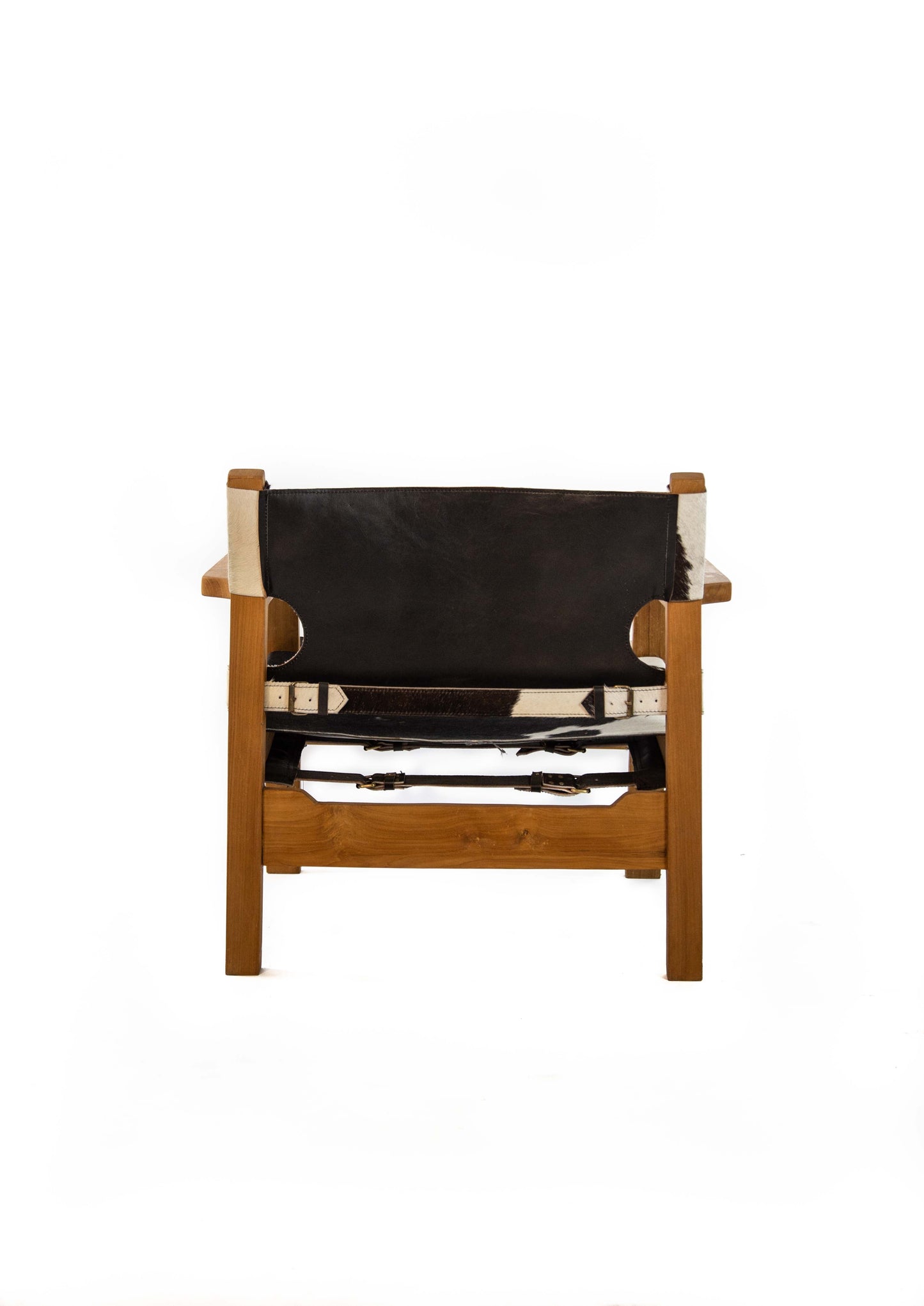 Spanish Black Leather Armchair