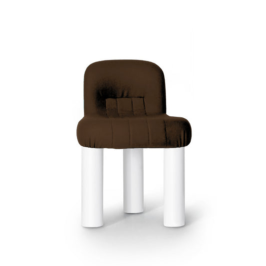 Arflex Botolo Brown Chair White Legs