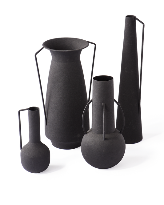 Polspotten Roman Black Vase Set 4